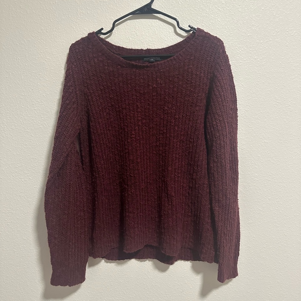 Brandy Melville Burgundy Knit Sweater